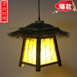 东南亚创意中式吊灯原生态复古灯餐厅吧台灯阳台竹艺吊灯茶楼灯