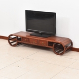 明清中式实木家具电视柜组合套装榆木仿古家具储物柜多功能古典