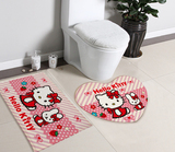 卡通Hello Kitty凯蒂猫防滑防潮马桶地垫卫生间地毯U型脚踏垫
