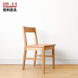 包邮现代简约实木椅子北欧学生椅日式实木面白橡木餐椅椅子办公椅