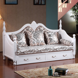 全实木松木沙发床推拉两用多功能可折叠组合沙发储物沙发床小户型