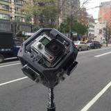 3D打印6机位带防水壳 狗 GoPro Hero 4 3 + 360度VR全景支架 航拍