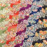 日本代购和风绉布涤纶花舞樱花扇子桌布环保袋包门帘可爱面料预定