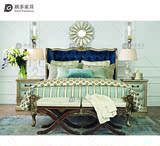 欧式雕花双人床法式全实木1.8米1.5米婚床布艺床美式新古典实木床