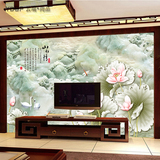 客厅电视背景墙纸中式现代3d立体玉雕浮雕壁纸无纺布无缝墙布壁画