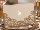 2016新款唯思美欧式婚礼请帖结婚请柬创意个性定制喜帖照片香槟金