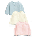 英国next童装正品代购 16夏女宝宝婴儿粉色/蓝/米白针织开衫 毛衣