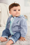 英国NEXT正品童装代购 16春夏婴儿男宝宝帆船条纹防风夹克 外套