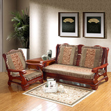 加厚毛绒单人双人三人沙发垫实木椅垫子红木长椅子垫木头木质坐垫