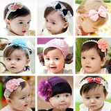 包邮韩国婴儿发带0-1-2岁新生儿女宝宝公主头花松紧可爱头饰发饰