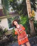 泰国nana民族风女装重工刺绣棉麻文艺复古波希米亚连衣裙旅行海边