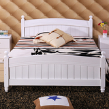 包邮实木床白色松木床双人床1.5 1.8米单人床1.2米欧式床公主床