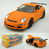 威利/Welly保时捷911GT3酷橙跑车1:24 合金汽车模型 节日收藏礼物
