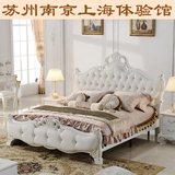 欧式床双人床白色实木床奢华婚床描金新古典样板房法式田园公主床