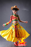 成人儿童藏族舞蹈服装 康定情歌演出舞台装大摆裙蒙古族表演服女