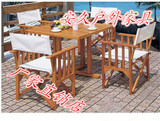 休闲防腐碳化实木桌椅户外庭院阳台花园露天茶酒吧咖啡餐饮家具套