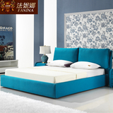 布艺床可拆洗1.5米1.8双人床气动储物布床小户型婚床现代简约软床