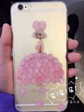 蓬蓬裙永生真花干花软壳全包手机壳苹果6iphone6/6s/6plus/5.5