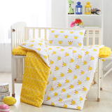 婴儿床上用品套件纯全棉幼儿园宝宝被子枕头床单被套儿童三五件套