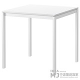 宜家正品代购 麦托桌子餐桌正方形桌子白色用餐桌75*75CM