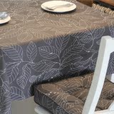 树叶桌布现代风格黑灰系列柳叶餐桌布台布茶几布盖巾椅垫都市影像