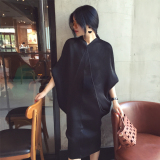 「女神姜安妮」韩国定制单 设计感细压褶 巨显瘦超气质连衣裙L314