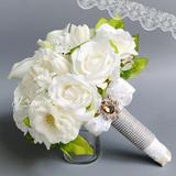 白色主题婚礼手捧花球新娘胸花腕花纯洁优雅仿真马蹄莲韩式结婚庆