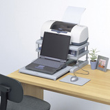 日本进口桌面收纳盒 笔记本打印机收纳架整理架 电脑支架
