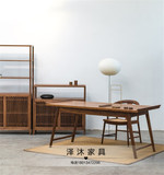 新中式实木书桌明清古典办公书房写字台画案简约禅意组合画案