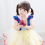 六一儿童白雪公主裙夏短袖女童礼服迪士尼演出服装表演蓬蓬连衣裙