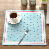 居家家创意欧式布艺餐桌垫隔热垫餐垫美式茶几杯垫防烫碗垫西餐垫