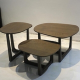 简约现代角几边几木角几圆形创意后现代角几沙发边桌异形茶几006