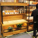 汉武木质铁艺面包柜边柜新款饼干柜实木烤漆新蛋糕展示柜货架模型