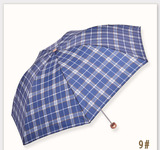 正品天堂伞339S男格三折叠钢骨格子雨伞性价比高3902男女生晴雨伞