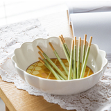 日式和风面碗汤碗大碗家用餐具套装碗盘沙拉碗创意餐具波浪边大碗