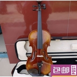 乐器 儿童 成人考级 拼板虎纹花纹 高档全手工演奏级小提琴 买送7