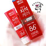 韩国正品 爱茉莉旗下麦迪安86%牙膏 红色 美白深层清洁去牙渍去黄