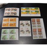 1974 新中国邮票 T3 户县农民画 全套6枚新 4方连带厂铭