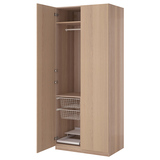 IKEA 帕克思衣柜 双门衣柜木质衣柜衣柜衣橱储物柜 宜家代购