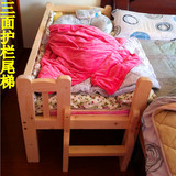 定制特价床儿童公主床小孩松木床类 儿童床带护栏男孩女孩实木床