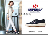 正品superga休伯家帆布鞋女内增高4厘米增高垫新款意大利韩国代购