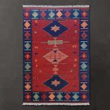 民族风几何图案手工羊毛地毯/基利姆kilim地毯/客厅茶几餐厅地毯