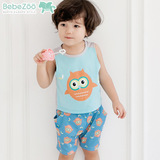 bebezoo韩国原单童装可爱男宝宝童套装纯棉舒适两件套韩版时尚