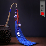 烟雨江南古风流苏书签蓝色创意复古青花瓷中国风精美礼品古典精致