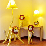 狮子落地灯可爱落地灯创意卡通卧室客厅儿童房田园风格布艺台灯