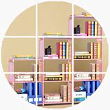 书房创意金属书架 多功能书橱书柜 自由组装收纳柜厨房置物架包邮