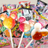 日本进口零食 糖果格力高固力果米奇头型迪士尼儿童卡通棒棒糖