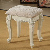 欧式梳妆凳化妆凳时尚法式奢华换鞋凳美甲凳雕花描银梳妆台小凳子