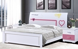 简约时尚简欧欧式白色彩色白油床板式床休闲床