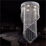现代水晶吊灯 客厅餐厅水晶窗帘吊线灯 双螺旋吊灯 客房卧室灯饰